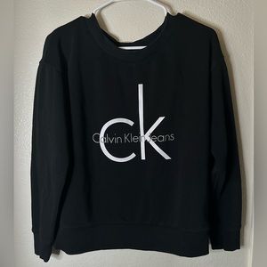 Calvin Klein Jeans  - Black Logo Crew Neck